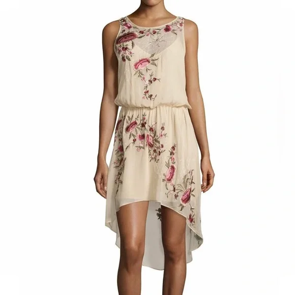 Haute Hippie | Dresses | Haute Hippie 0 Silk Embroidered Boho Dress |  Poshmark